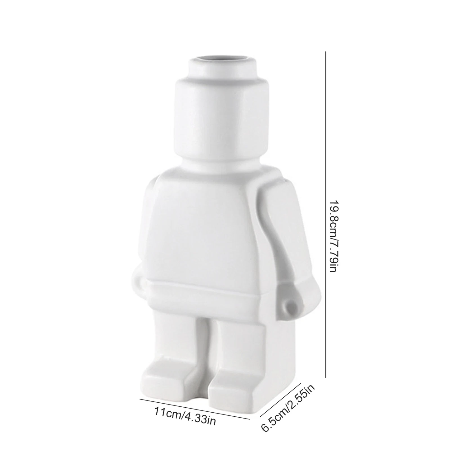 Resin Robot Vase – Modern Decorative Minifigure