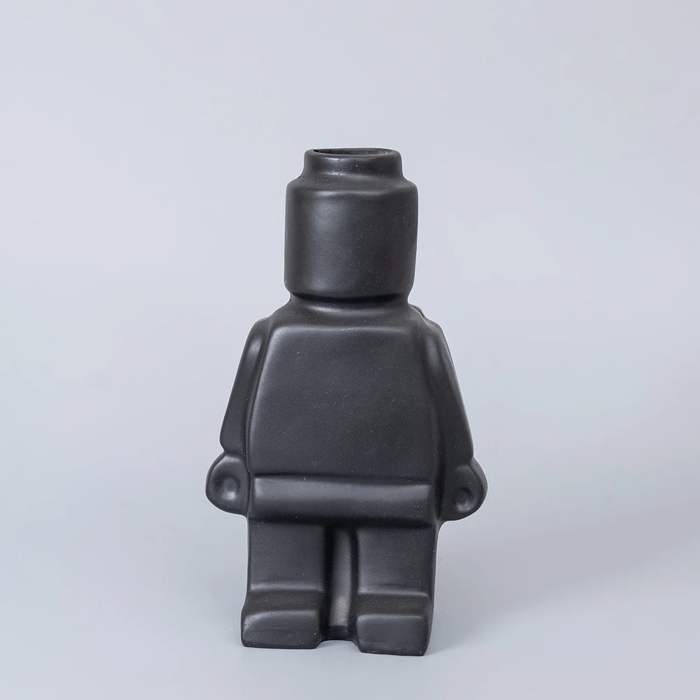 Resin Robot Vase – Modern Decorative Minifigure
