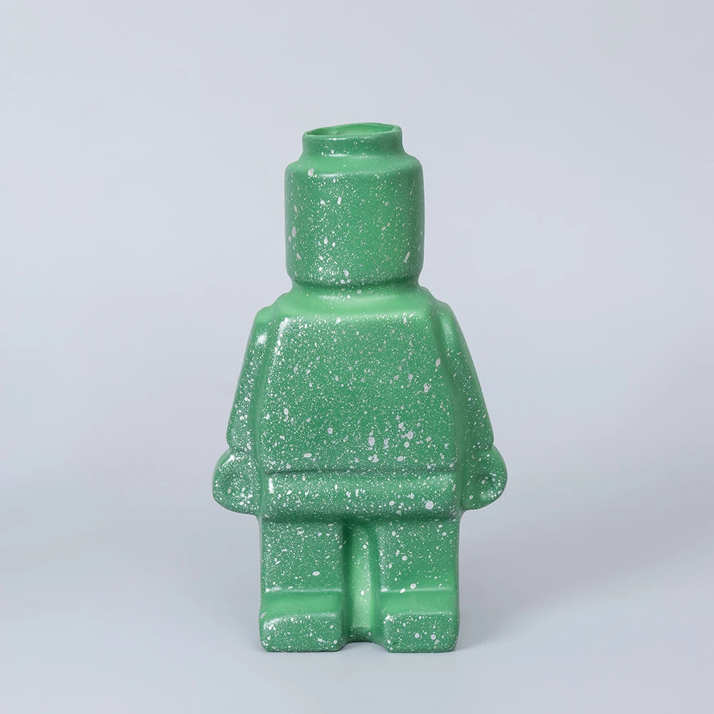Resin Robot Vase – Modern Decorative Minifigure