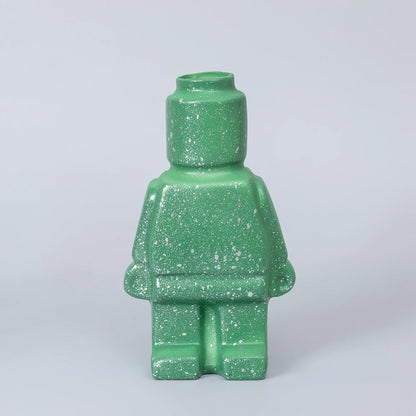Resin Robot Vase – Modern Decorative Minifigure