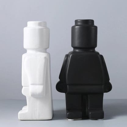 Resin Robot Vase – Modern Decorative Minifigure